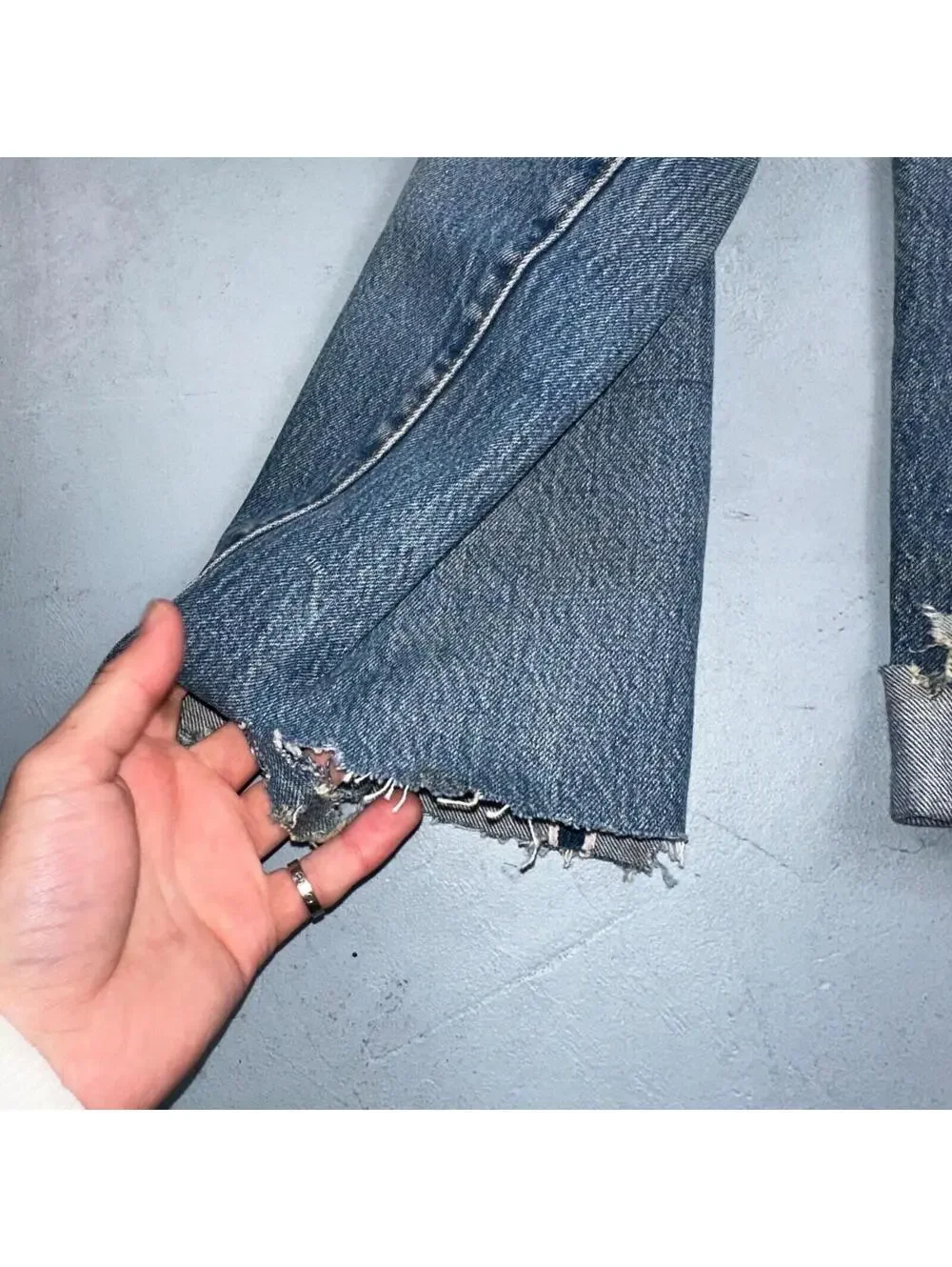 Levis 501 Vintage 80s Redline Selvedge USA XX Jeans Light Wash Capri Act 30x25
